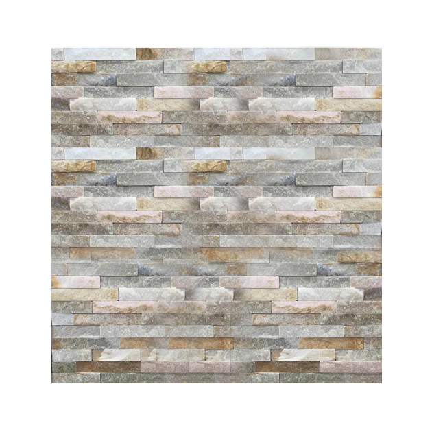 SPLITFACE AUTUMN-BROWN-OYSTER TILES 3D STONE CLADDING WALL FULL-PACK 19.44M2