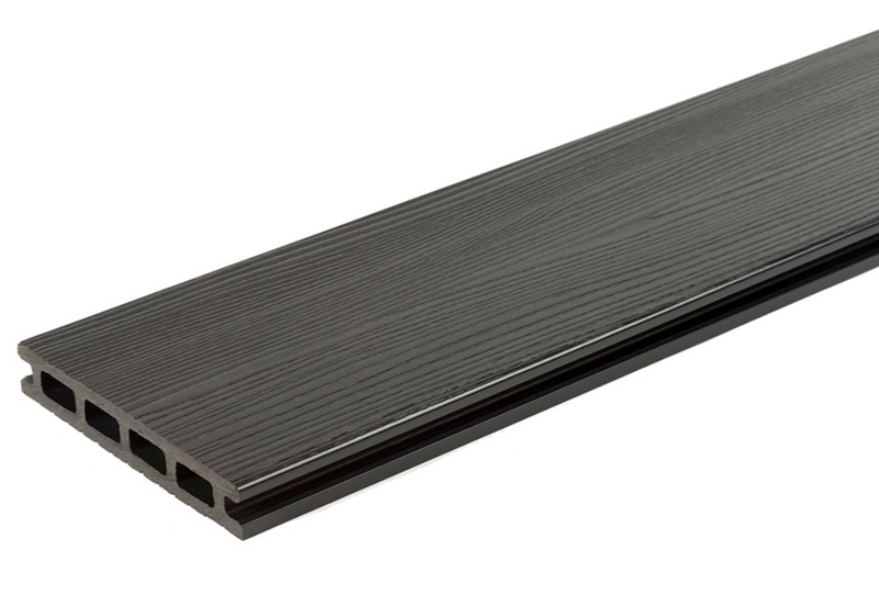 Hollow Contemporary Decking Charcoal Board 143mm x 23mm x 3.6m