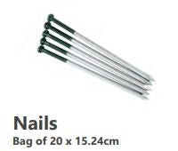 Nails (20pk) green tops For grass