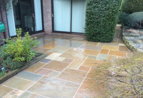 Rippon Buff Hand Dressed Calibrated Sandstone 22mm Patio Pack Per M2